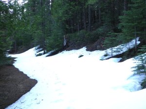 Snow along the way, in late April.