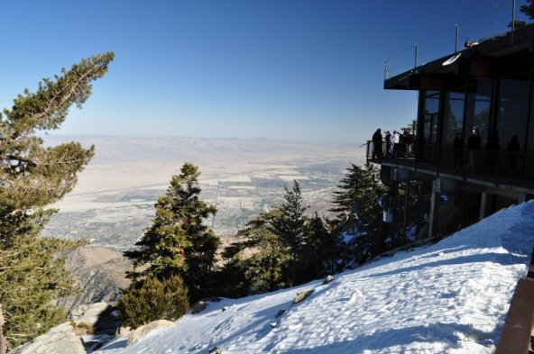 Looking out over Palm Springs and the Coachella Valley desert from 8,500 feet.