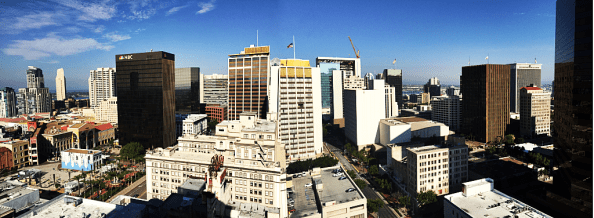 What would be the view from our room on the 18th floor of the Palomar.